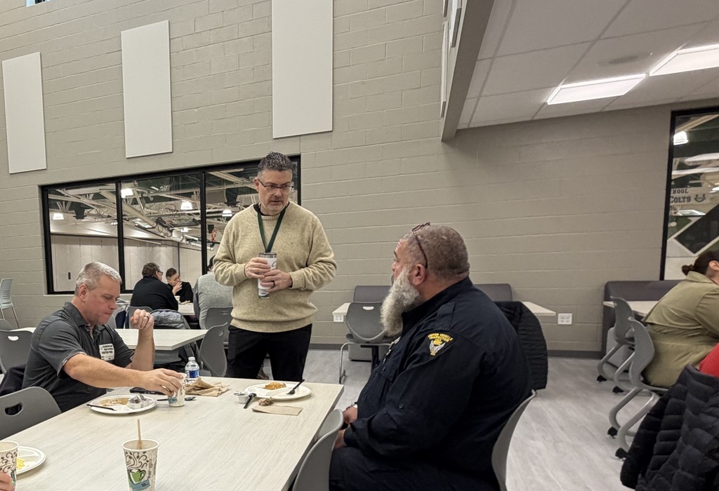 Superintendent Daryl Kubilus chatting with guests