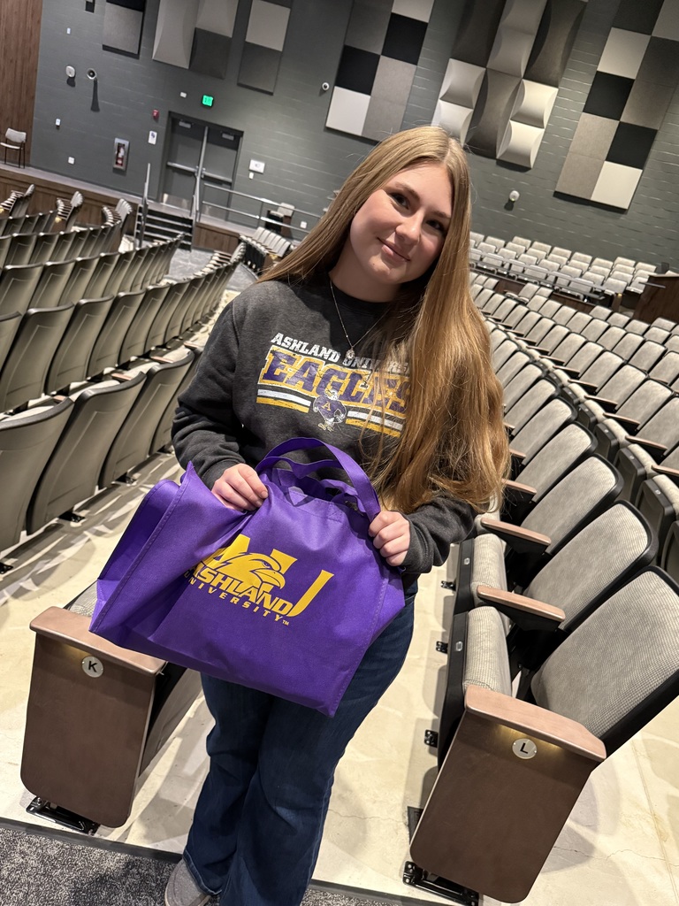 Student in her Ashland shirt
