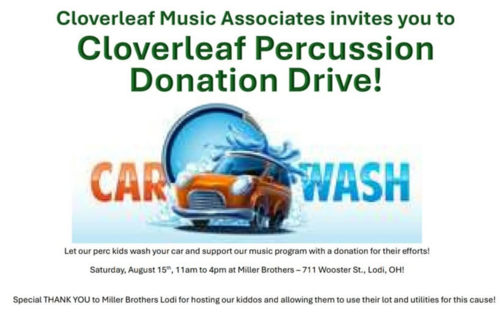 Cloverleaf Percussion Donation Drive