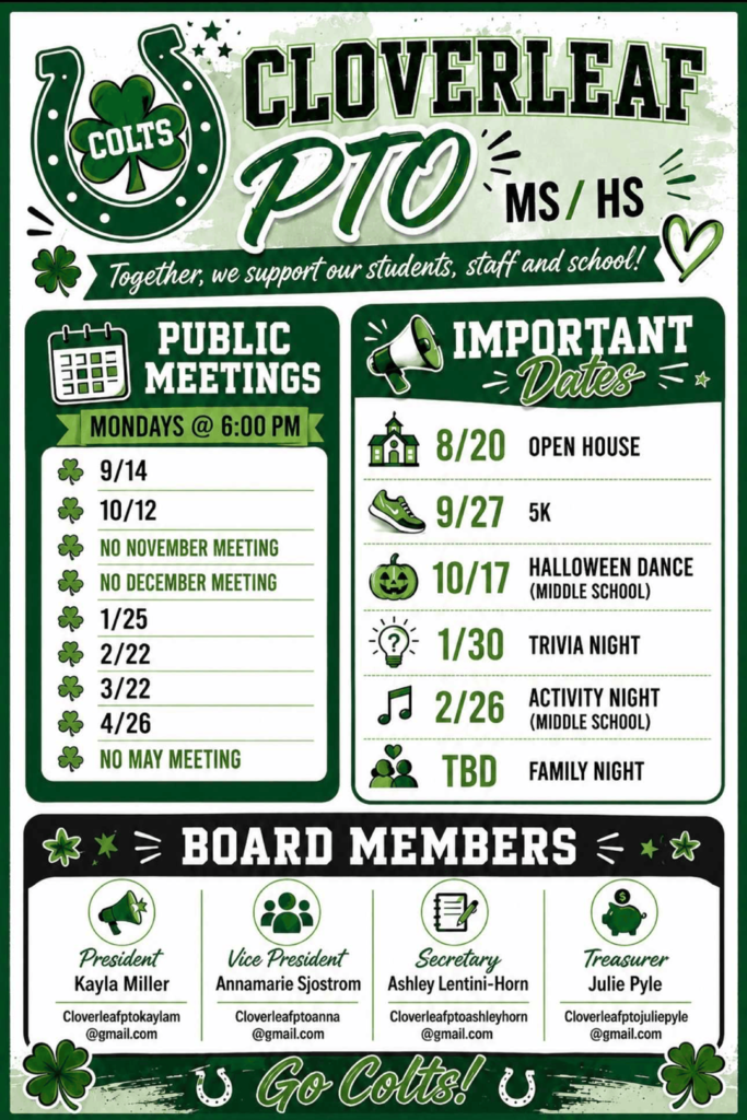 Cloverleaf PTO Middle School and High School