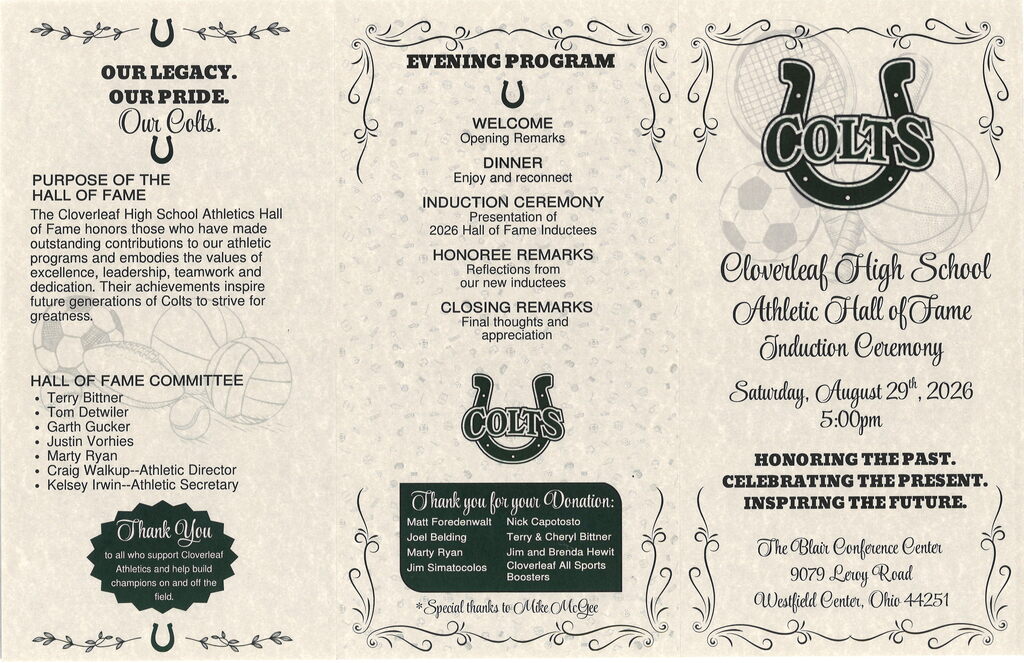 HOF program side 1