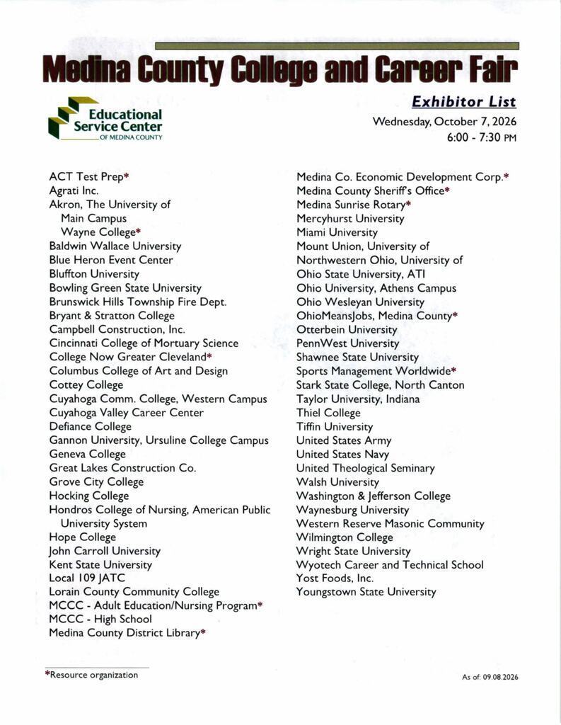 Medina County College and Career Fair