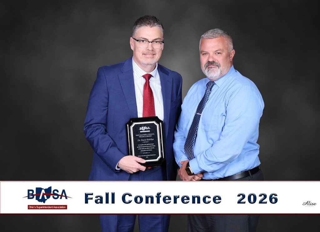 Cloverleaf Superintendent Dr. Daryl Kubilus Jr. and Cloverleaf Treasurer James Hudson