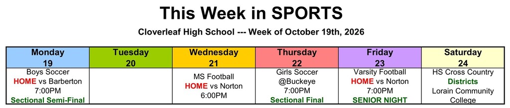 This week in sports: Week of Oct. 19