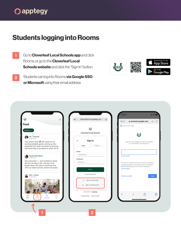 Students Logging into Rooms
