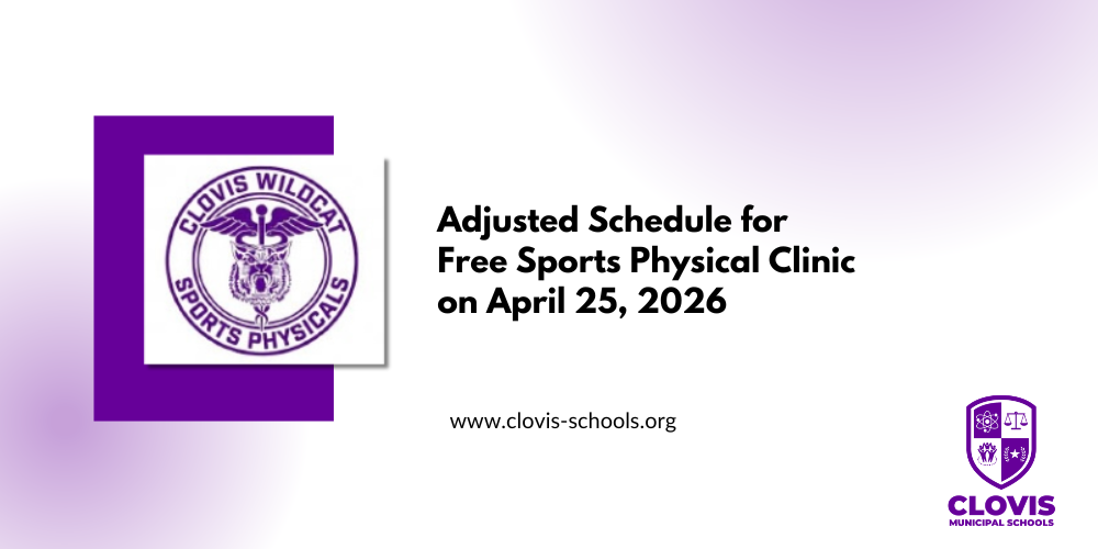 Adjusted Schedule for Free Sports Physical Clinic on April 25, 2026