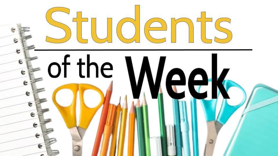 8th grade students of the week