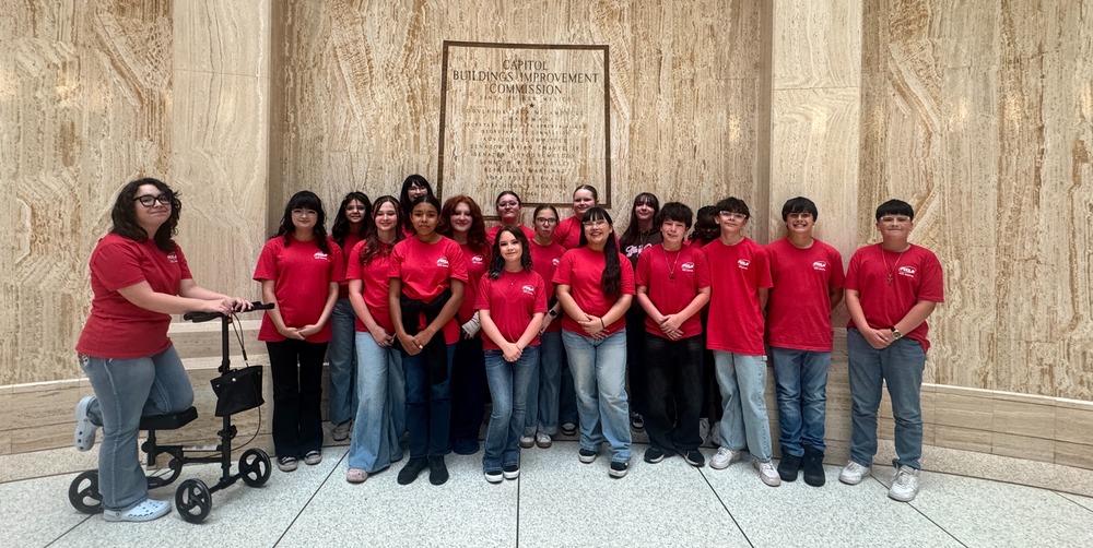FCCLA in the state capitol rotunda