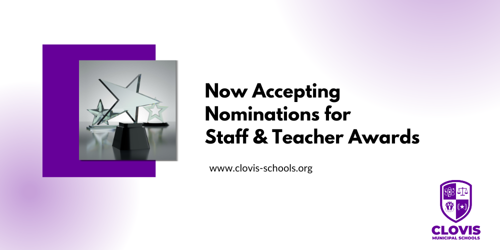 Now Accepting Nominations for Staff & Teacher Awards