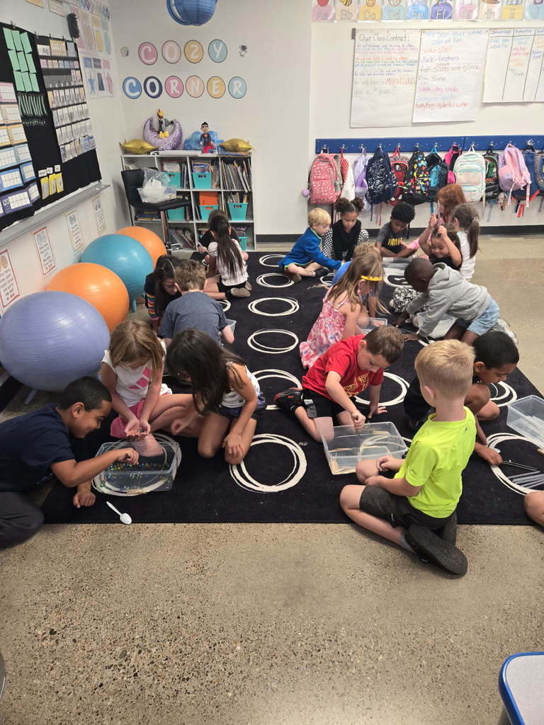 Mrs. Winrow's class using the Scientific Inquiry Process