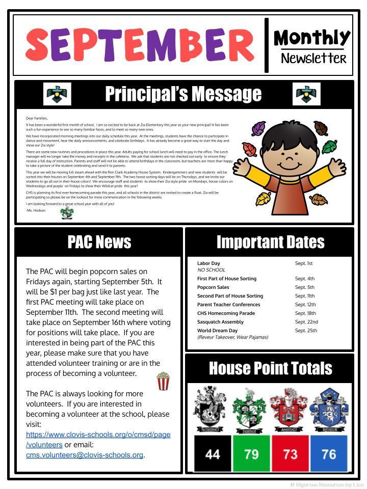 September Newsletter