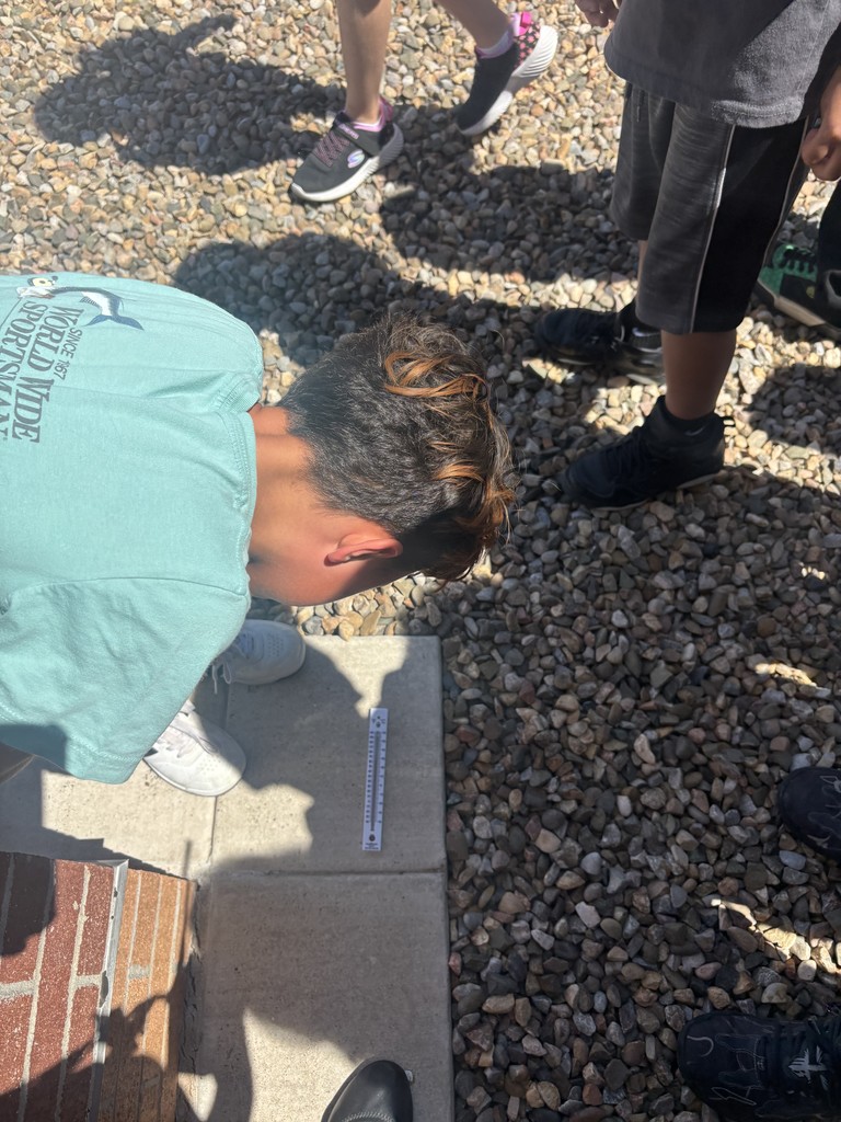 Student checking the thermometer