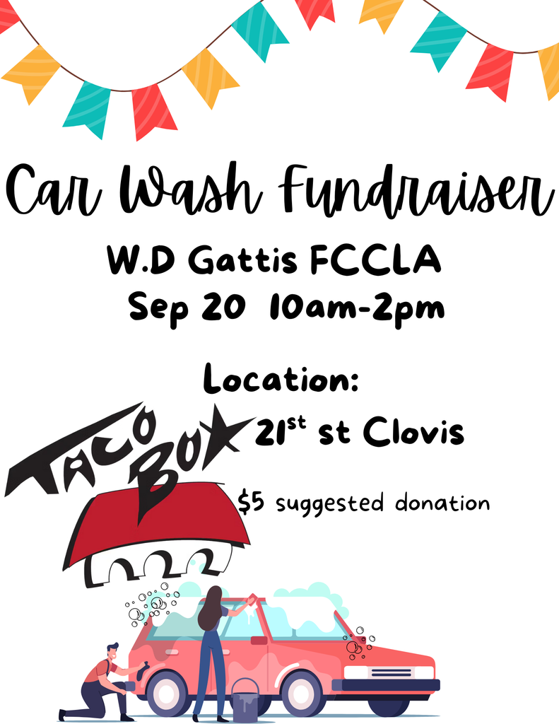 Gattis FCCLAL Car Wash Fundraiser Flyer