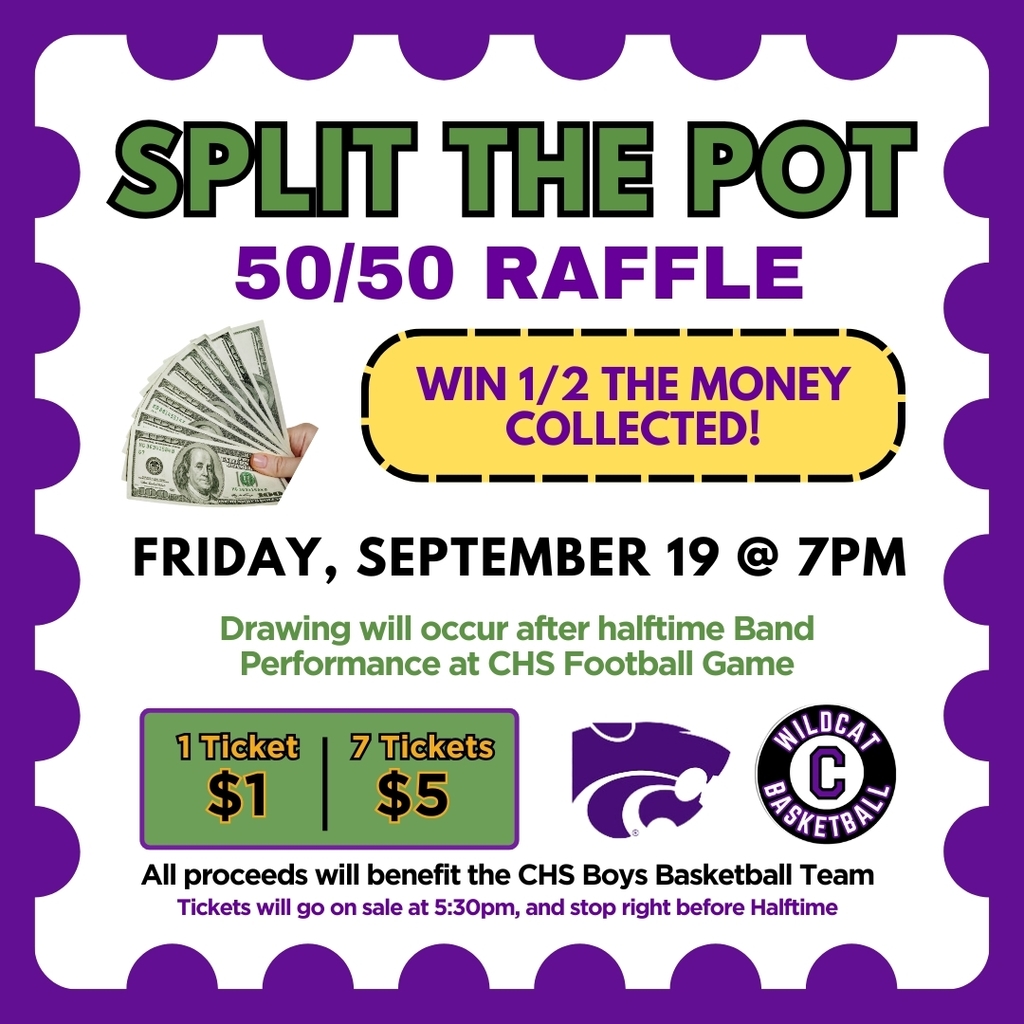 50/50 Split the Pot raffle for Sept 19