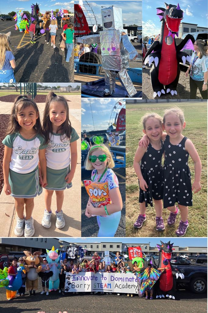 Spirit week with random pictures of different days and the parade