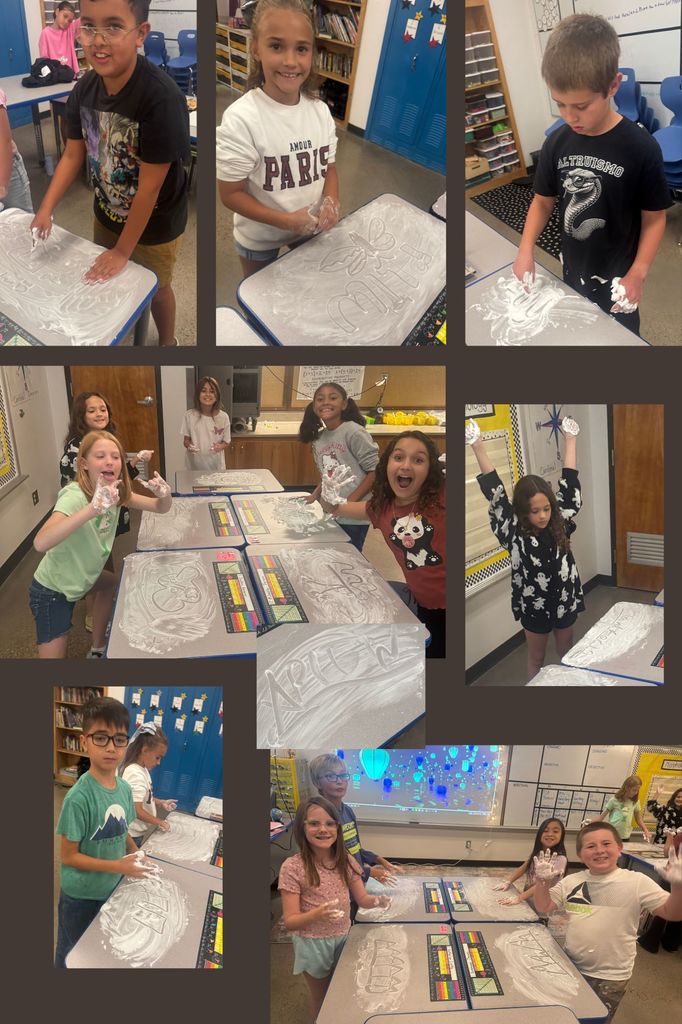 4th grade landforms with shaving cream