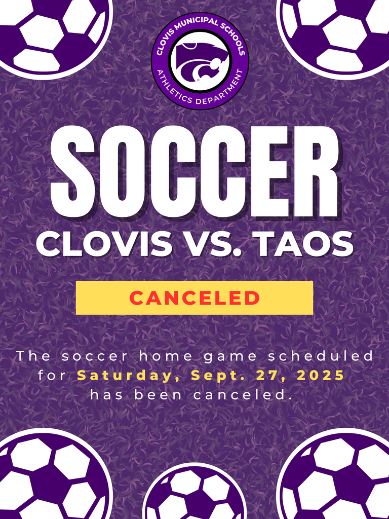 Clovis vs Taos Soccer Game Canceled