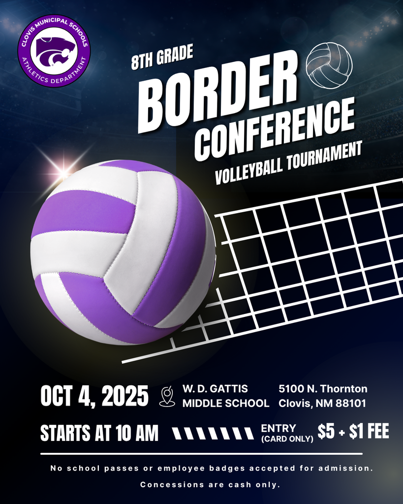 8th Grade Volleyball Border Conference Flyer