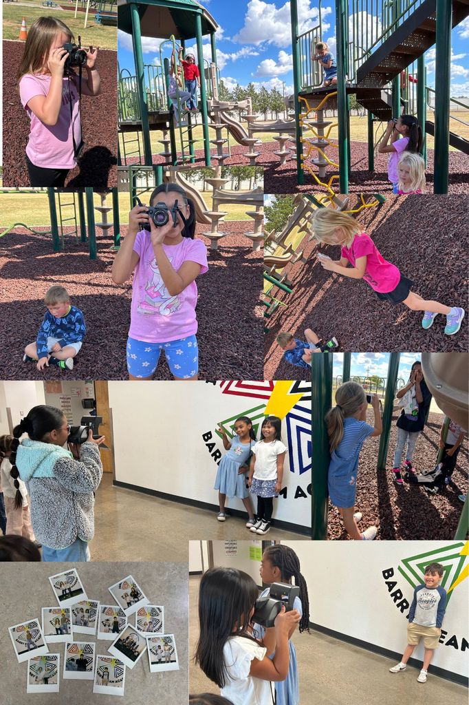 Photography Enrichment, Taking pics of the playground and on a Polaroid Camera