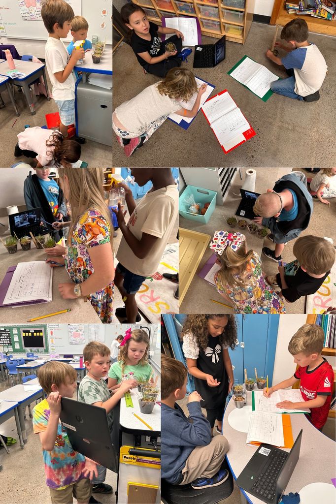 2nd Grade doing some work on their PLTW project