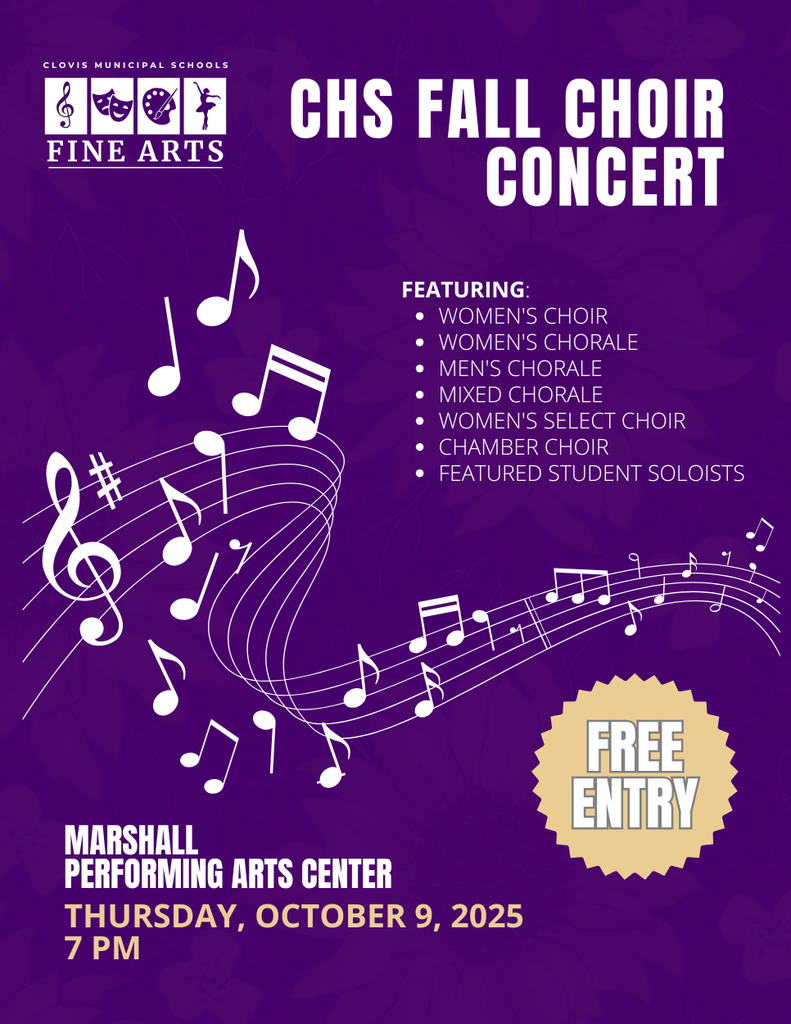 Flyer for the CHS Fall Choir Concert