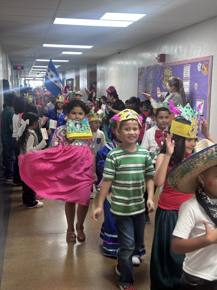 children marching in a parade