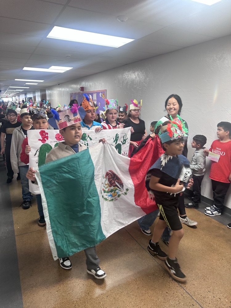 children marching in a parade