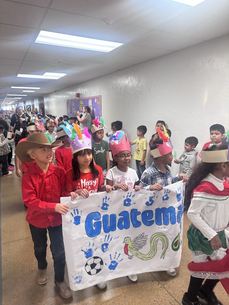 children marching in a parade
