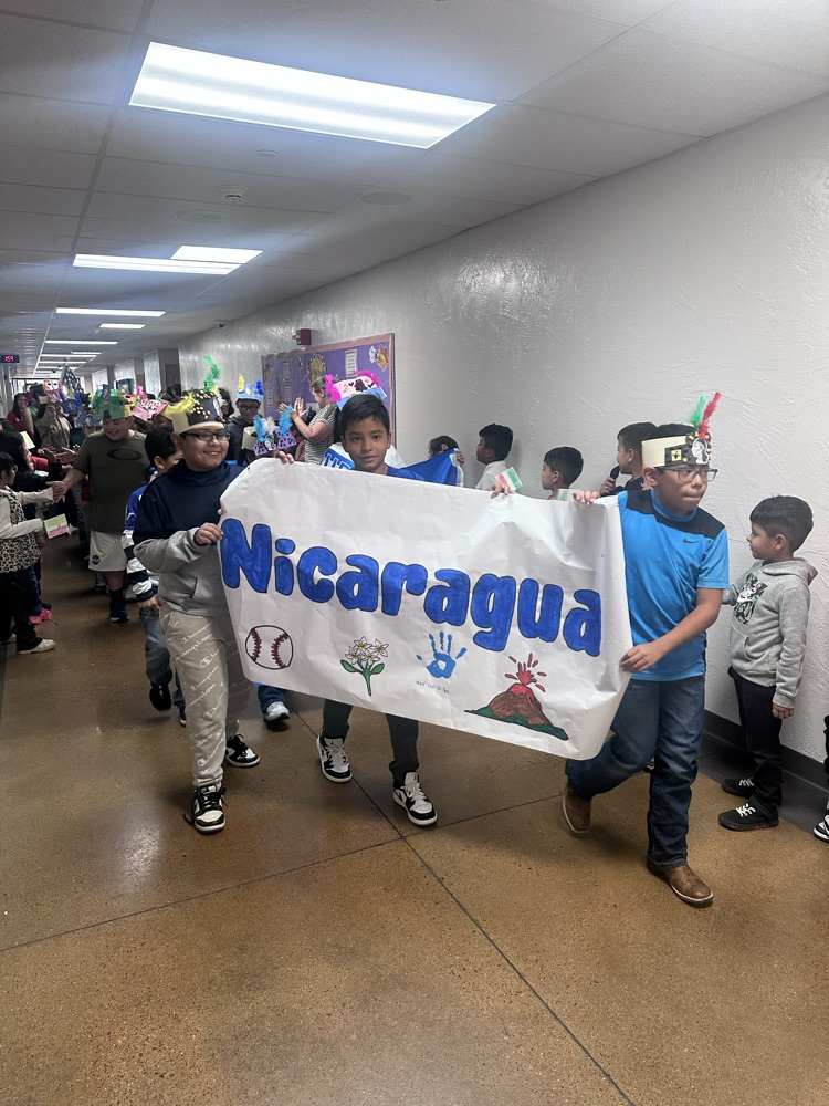 children marching in a parade