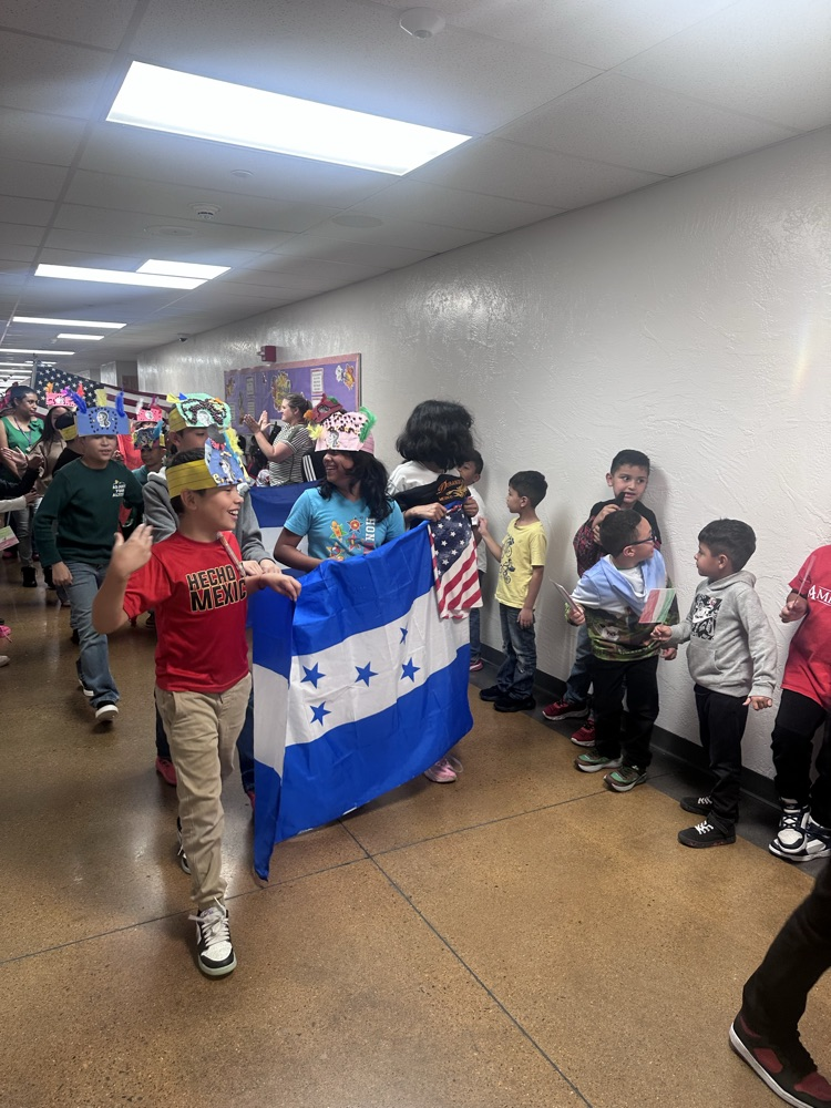 children marching in a parade