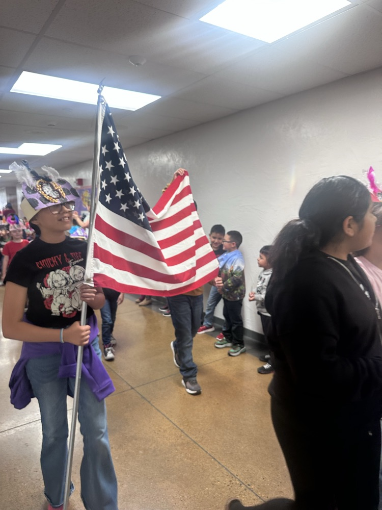 children marching in a parade