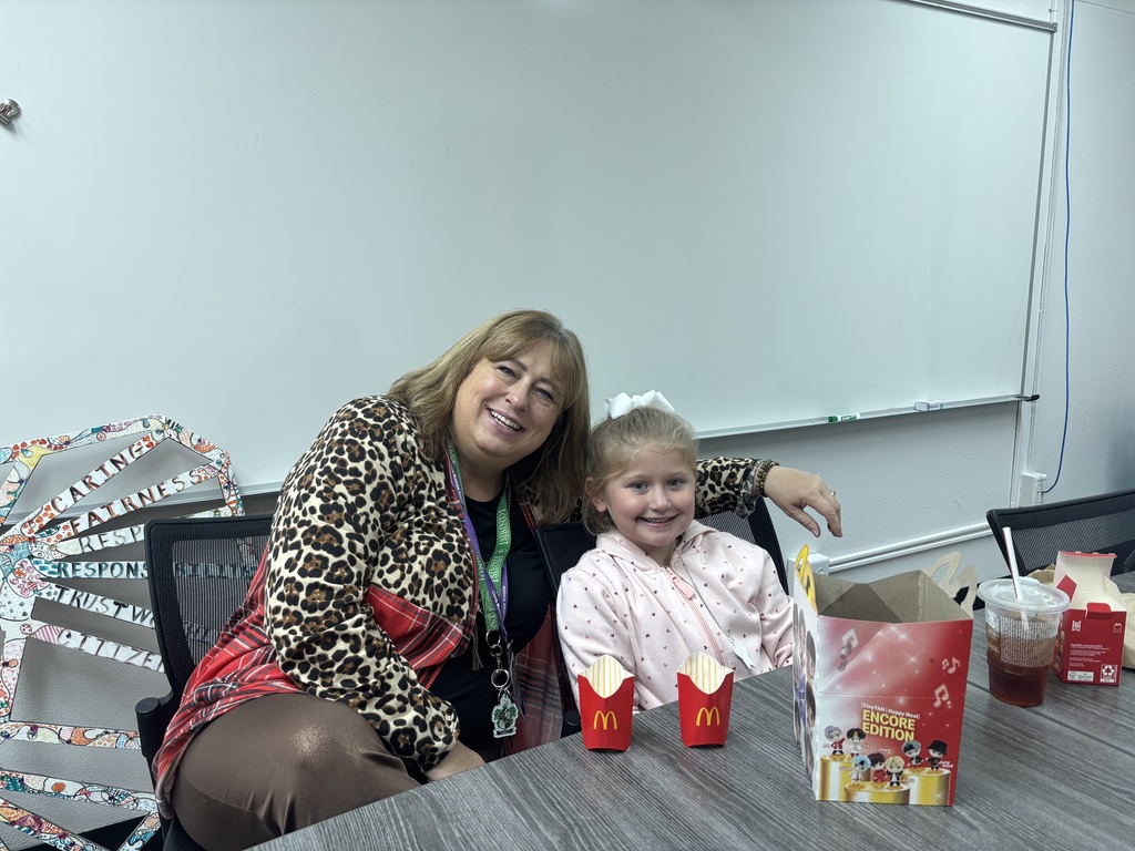 Mrs. Hodson with our pep winner