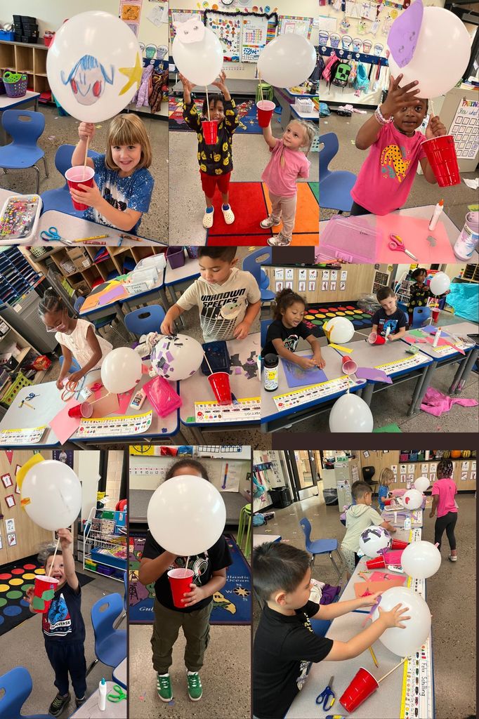 Mrs. Hodson's class and their Hot Air Balloons
