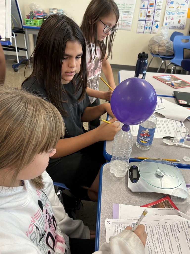 Students having a discussion and taking notes about the science project