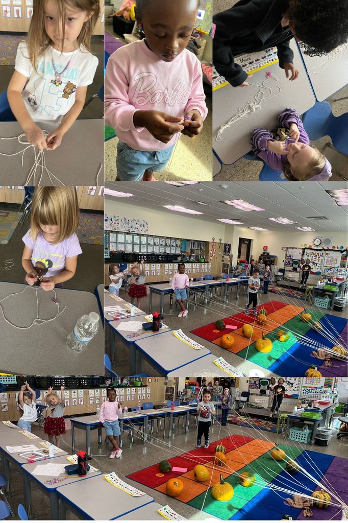 Mrs. Hodson's class with their Spider Web