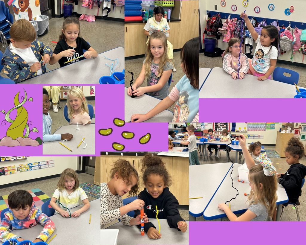 Mrs. Constables class and their beanstalks