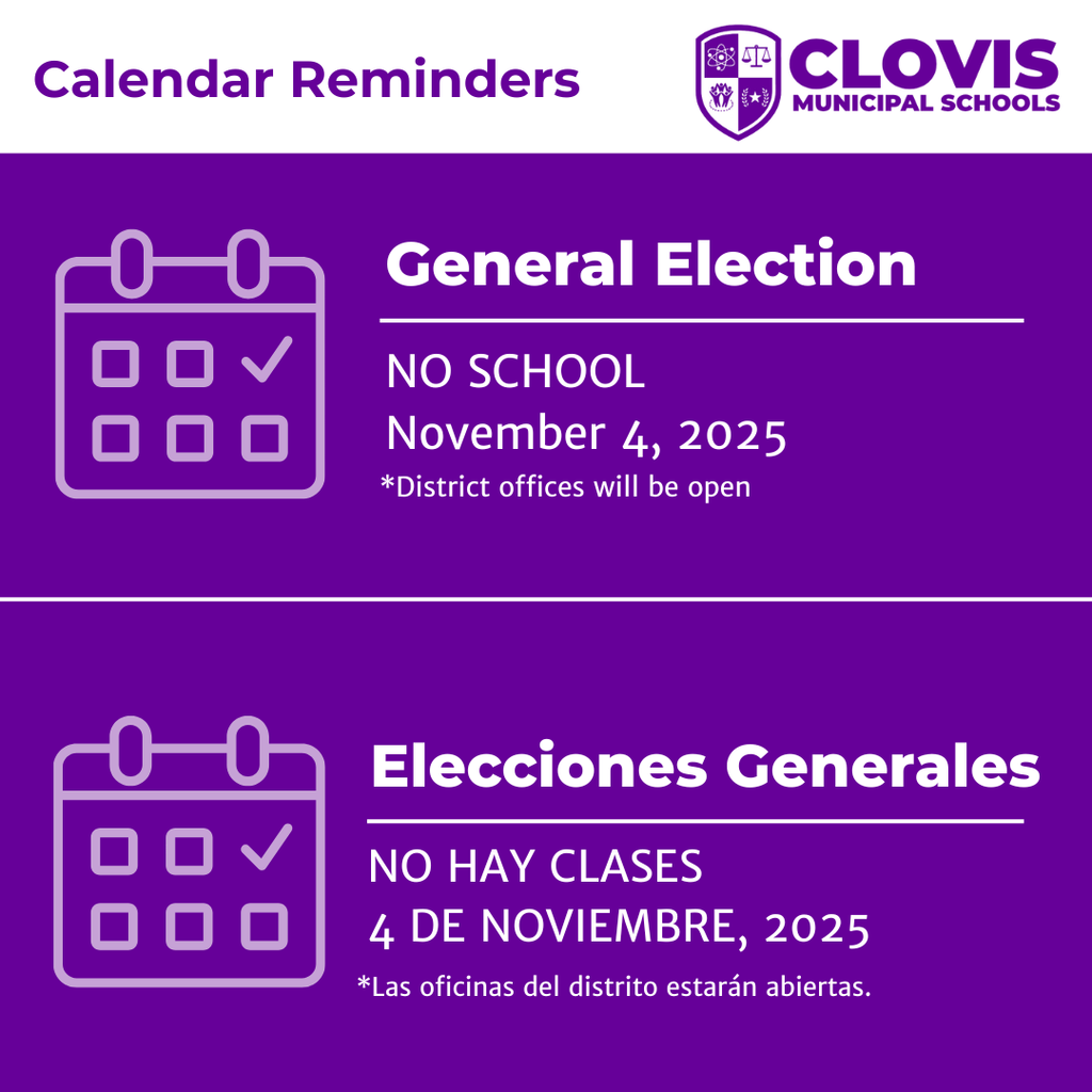 Reminder: No School on November 4, 2025