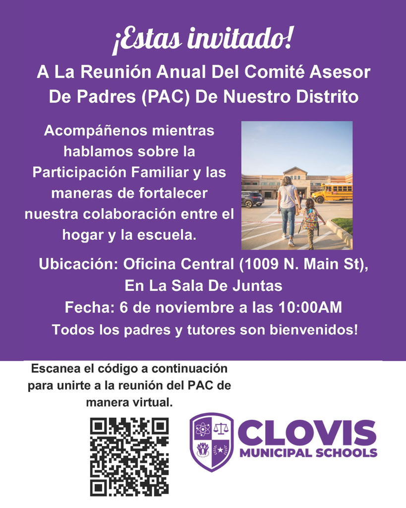 Spanish flyer for the PAC meeting on November 6
