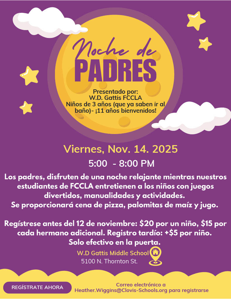 Spanish Flyer for Parents Night Out