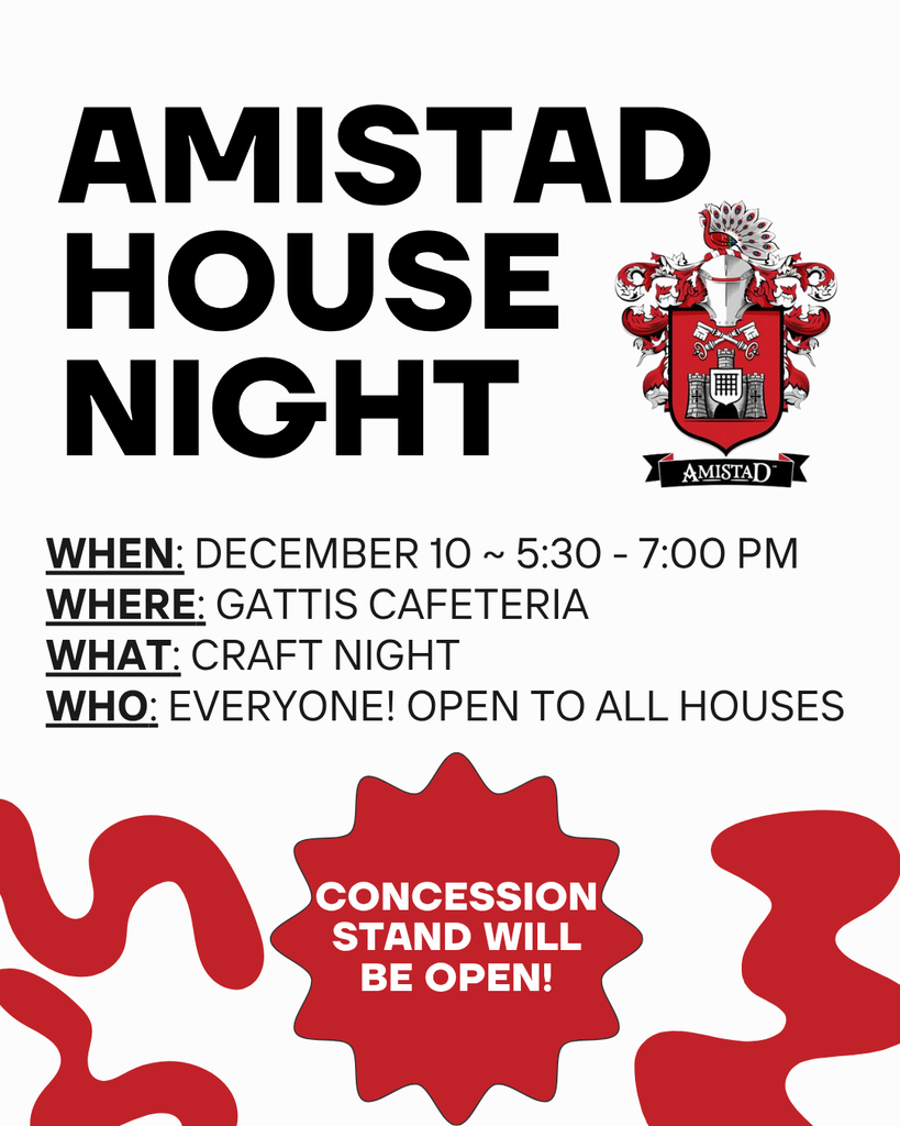 Flyer for Amistad House Night