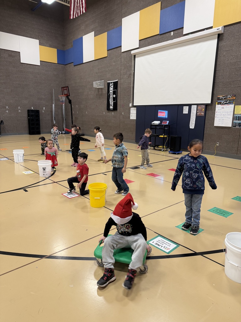 students playing winter