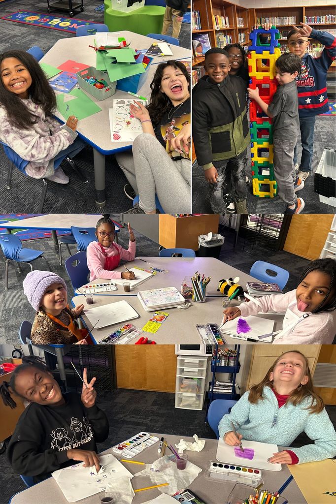 Art with Ms. Hooks some painting and drawing to building structures