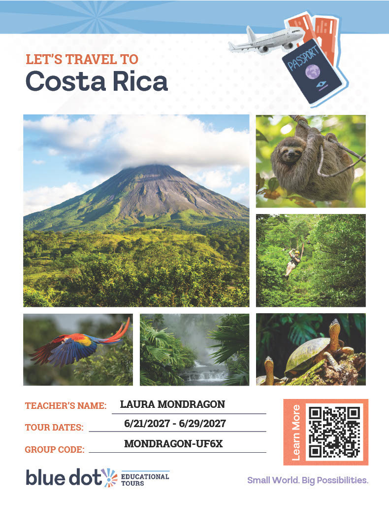 Flyer for the CHS Costa Rica Trip