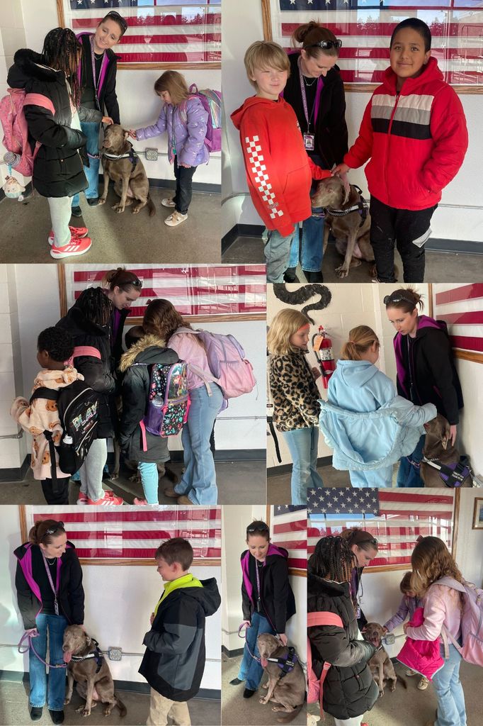 The BSA Kids getting a little love from one of the CMS Therapy Dogs!