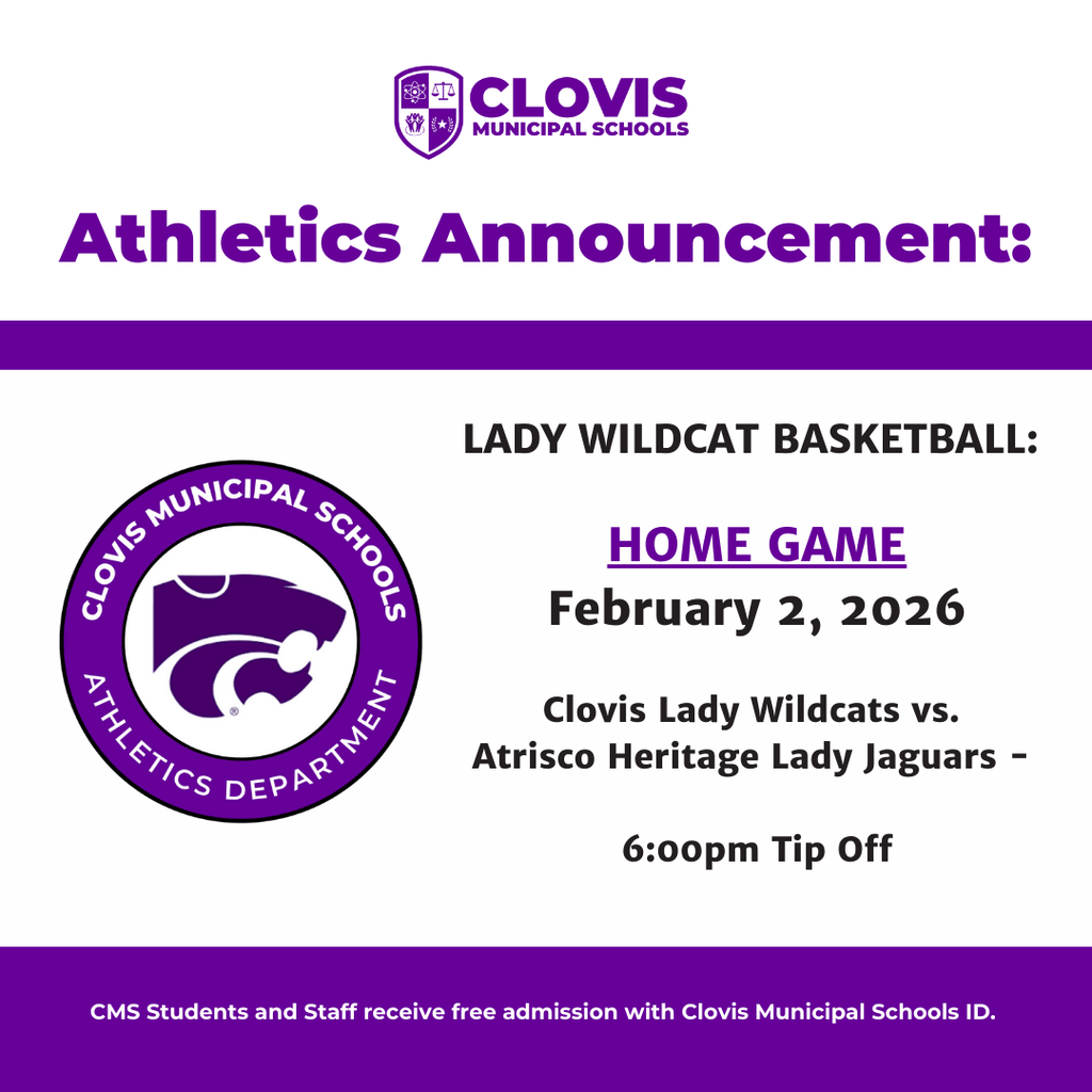 Graphic announcing Lady Wildcat Home Game - Feb 2 at 6 PM