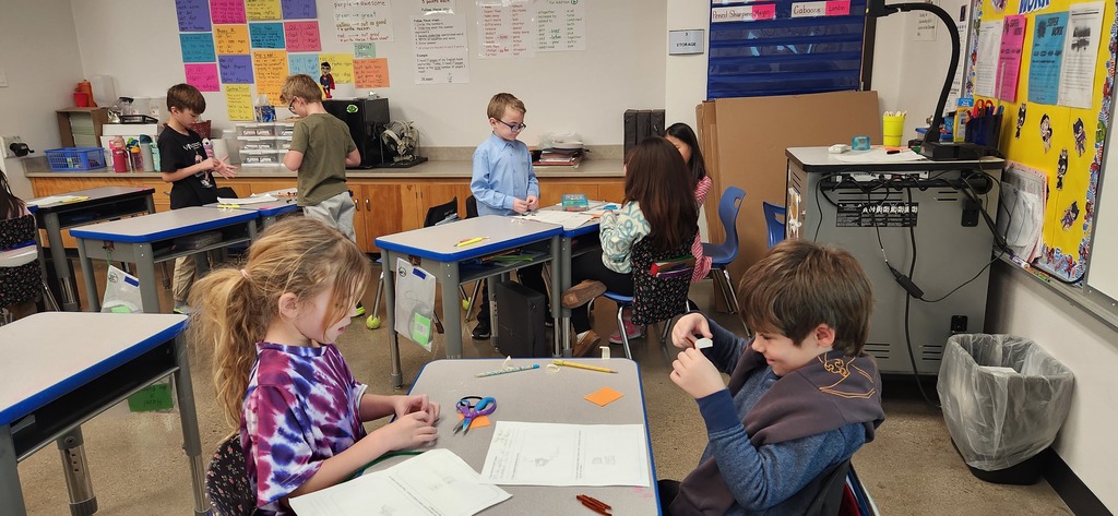 Mrs. Eichem's class doing a PLTW project