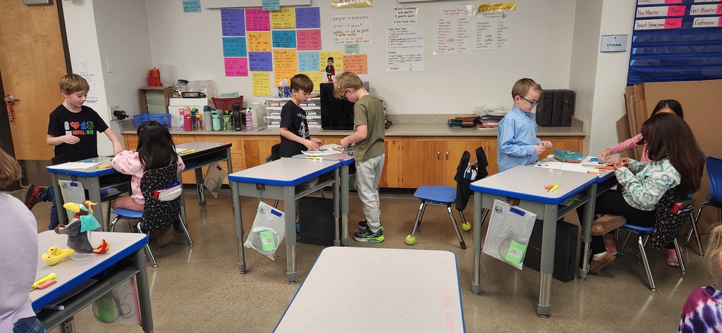 Mrs. Eichem's class doing a PLTW project