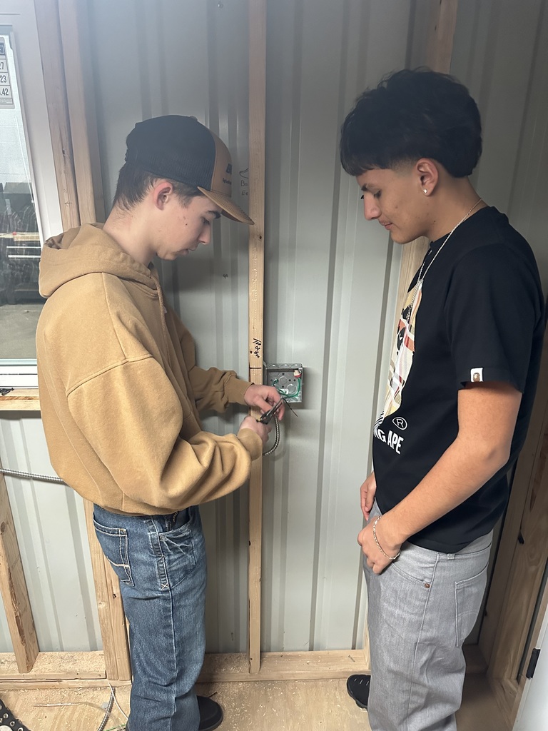 Students working on electrical wiring