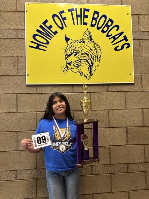 Photo of Camilla winner of the Spanish Spelling Bee