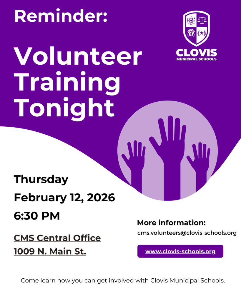 Purple flyer for volunteer training reminder